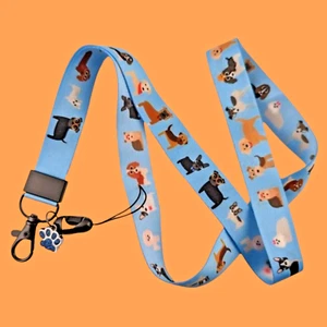 CORDÓN ESTAMPADO PERRO con brillo pata encanto veterinario tecnología peluquero identificación llavero correa para el cuello Y2 - Imagen 1 de 5