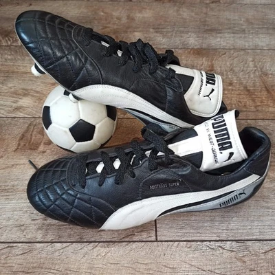 VTG 80s Puma Matthaus Super Soccer Cleats Shoes Football Boots West Germany Sz 7 - Image 1 of 4