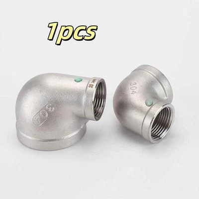 Conector adaptadores de montaje de tubería de codo hembra reductor de acero inoxidable BSP Foto 1 de 4