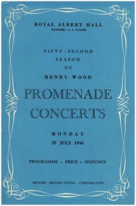 BBC Presents Henry Wood Promenade Concerts: Two Programs: 29 July 1946 and 11 .. - Picture 1 of 2
