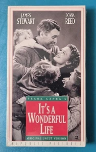 It's a Wonderful Life (VHS, 1993, Uncut Slipsleeve) James Stewart Donna Reed New - Picture 1 of 1