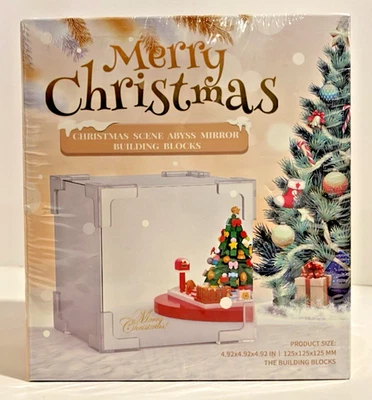 Christmas Tree Building Blocks  413 Pcs. Mirrored Light-Up Cube Tree Display Kit - Image 1 of 4