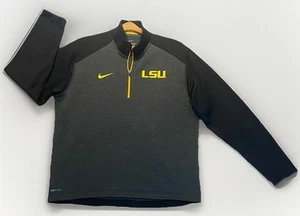 Nike Dri Fit LSU Mens L Quarter 1/4 Zip Pullover Shirt Jacket - Picture 1 of 8