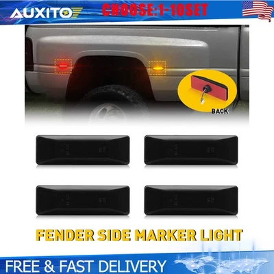 Smoked LED Fender Side Marker Light For 94-2002 Dodge Ram 2500 3500 Dually 4-20X - Image 1 of 4