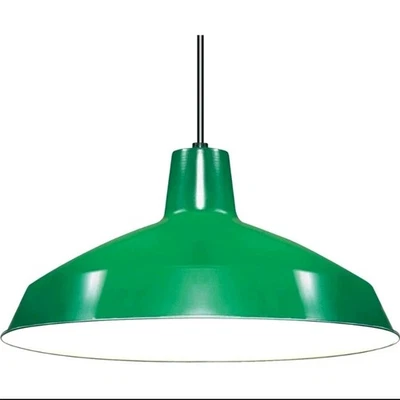 Colgante Nuvo Lighting 1 luz 16" - Pantalla de almacén, verde - SF76-660 Foto 1 de 4