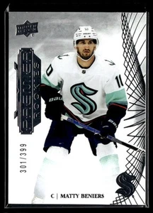 2022-23 Upper Deck Premier Premier Rookies Matty Beniers/399 Kraken #102 - Imagen 1 de 2