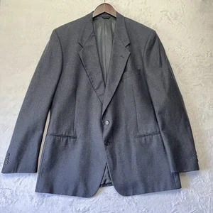 GIVENCHY Monsieur Blazer Sport Coat 44 R Pure Wool Tweed Navy Blue Union Made - Picture 1 of 15
