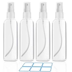 4 Pack 4 Oz (120ml) Small Spray Bottles - Fine Mist, Refillable, Reusable - Picture 1 of 6