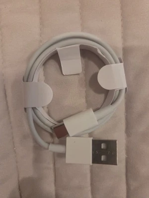 Nylon USB-C to USB-A Cable Charger with charging block - Image 1 of 3