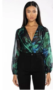 AKIRA Body grün schwarz transparent Damen Größe L " - Bild 1 von 7