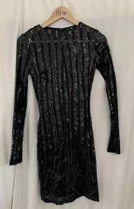 fashion nova higher power sequin dress black bccd40530p1 (P2340) - Picture 1 of 9
