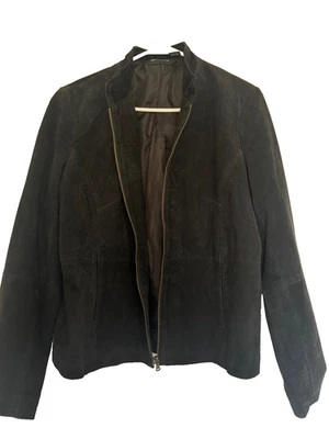 Chaqueta Relativity Mujer XL PETITE Negra Gamuza Forrada Chaqueta Ropa de Calle Foto 1 de 2