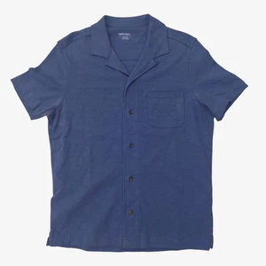 Camisa de campamento UNTUCKit Sapori para hombre M azul manga corta con botones 100 % algodón - Imagen 1 de 11