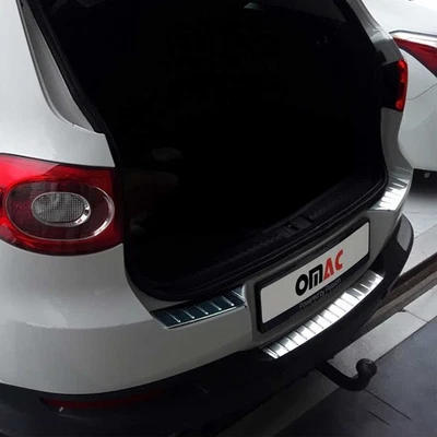Protector de cubierta de umbral de parachoques trasero para VW Tiguan 2009-2017 acero inoxidable 3 piezas Foto 1 de 4