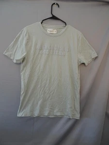 Camisa Abercrombie & Fitch Para Hombre Grande Gris Claro Suave Camiseta Logo Elevado Cuello Redondo - Imagen 1 de 13