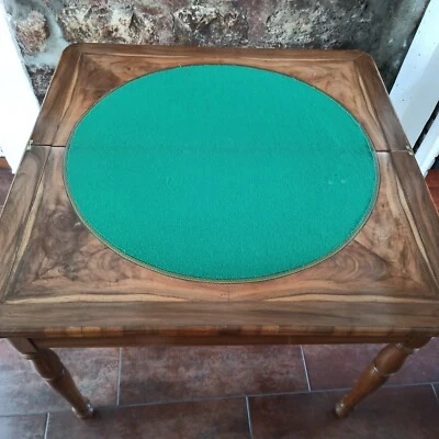 Table de jeu pivotante en acajou style Louis Philippe H77 L87 P43 - Photo 1/4