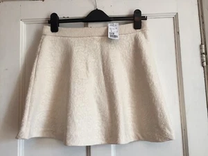 NWT Ladies Cream Textured Short Skirt from Forever 21 Size Medium - Picture 1 of 5