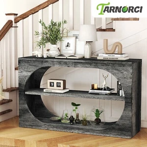 3-Tier Console Table Storage Shelf Narrow Entryway Hallway Sofa Side Decor Desk - Picture 1 of 14