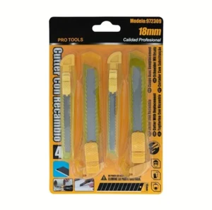 4 Pack Box Cutters Art Knives Sharp Retractable Wagtail 2 Sizes 18MM Blades - Bild 1 von 3