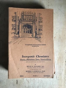 Inorganic Chemistry (Part 1-12) - Hugh E. DeFazio and Morris Lawrence - Picture 1 of 3
