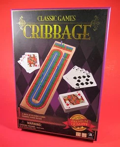 Cribbage Ambassador Classic Games Playing Cards Folding Wood Board NEW - Picture 1 of 5