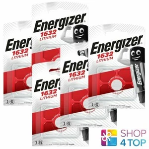 5 ENERGIZER CR1632 LITHIUM BATTERY 3V CELL COIN BUTTON EXP 2033 NEW - Picture 1 of 1