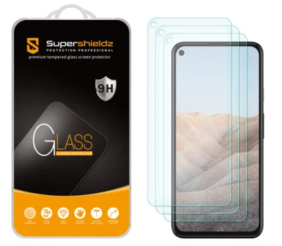 [3-Pack] Supershieldz Tempered Glass Screen Protector for Google Pixel 5a 5G - Image 1 of 4
