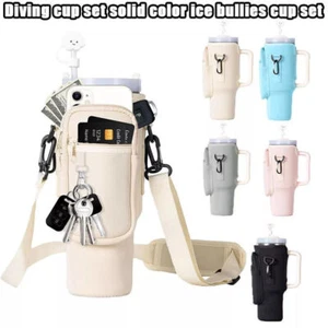 For 40oz Stanley Tumbler Cup Sling Carrier Bag Water Bottle Holder +Keychain UK - Picture 1 of 15