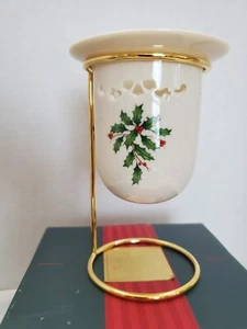 Lenox Snowlight Collection Holly Pierced Design Voltive Holder NIB - Picture 1 of 5