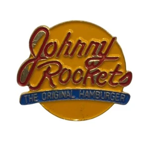 JOHNNY ROCKETS Pin Solapa La Hamburguesa Original Vintage Metal Esmalte - Imagen 1 de 4