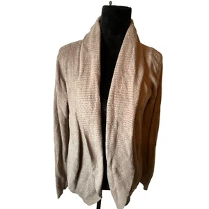 Barefoot Dreams Bamboo Chic Lite Open Cardigan Sweater Medium Taupe - Picture 1 of 4