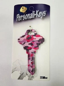 Personali-Keys Big Pink Camo Haus Schlüsselrohling - Schlage SC1 - KOSTENLOSER VERSAND! B3 - Bild 1 von 2