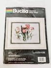 Bucilla Kreuzstich-Kit Tulpenblumen 9 x 12 1990 Vintage versiegelt Neu