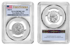 2025 S Silver Quarter 25C Vera Rubin PCGS PR70DCAM FirstStrike #2 - Bild 1 von 1