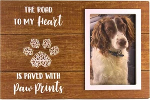 Wooden Photo Frame Pet Memorial Gifts Dog Lovers Gifts Remembrance Dogs Love 4X6 - Picture 1 of 5