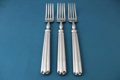 3 Dinner Forks Pottery Barn TOULOUSE 18/10 Stainless Portugal 8 1/2" - Image 1 of 4