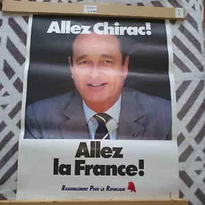 Konvolut 5 alte PLAKATE POLITIK JACQUES CHIRAC - Bild 1 von 5