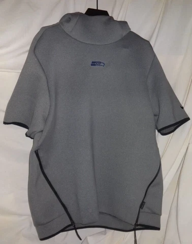 Nike Seattle Seahawks NFL Football Sideline Repel Short Sleeve Pullover Hoodie L Cover