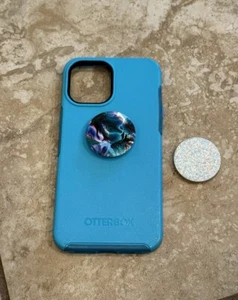Iphone 12 Pro Max Otterbox Case - Rock Candy Blue Aquamarine With 2 Pops - Picture 1 of 12