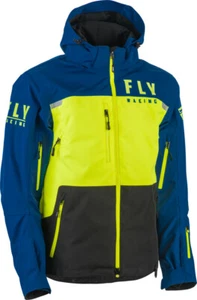 FLY RACING CARBON SNOW MOBILE JACKET BLUE/HI-VIS/BLACK size 2X - Picture 1 of 2