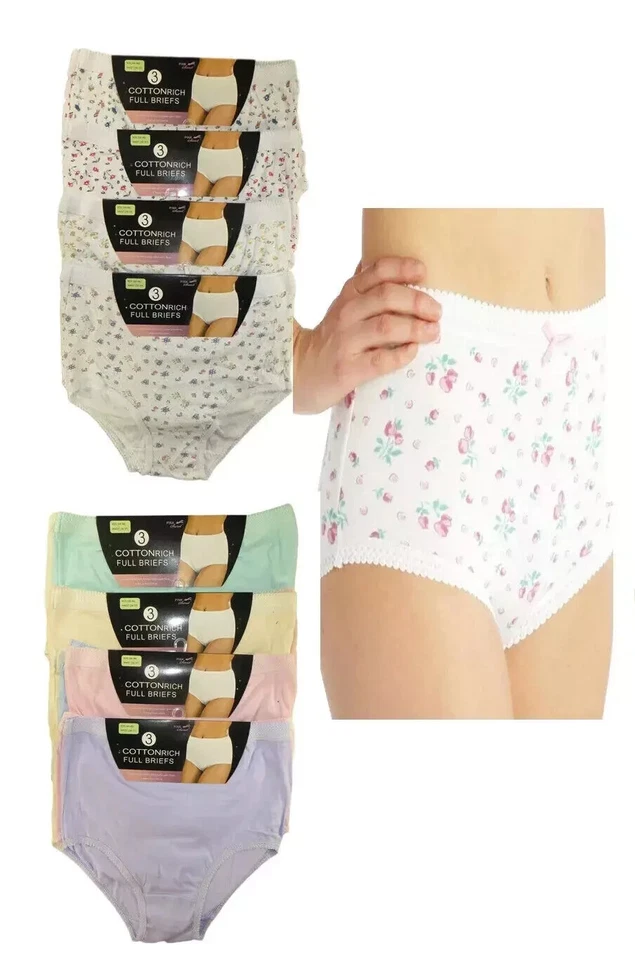 Nuevo Para mujeres Damas Calzoncillos Maxi 100% Algodón Ropa Interior Ajuste Cómodo Tallas UK 10-24 Foto 1 de 1