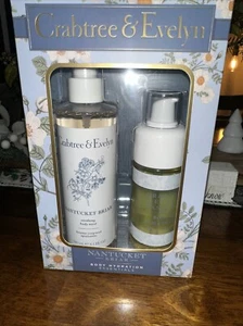 NIB Crabtree & Evelyn Nantucket Briar Body Hydration Gift Set Body Oil & Mist - Picture 1 of 4