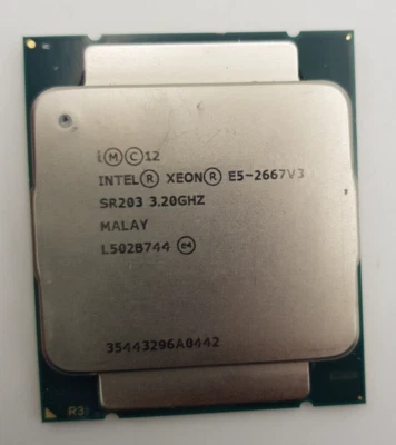 LOT OF 4 Intel Xeon E5-2667v3 Eight-Core 3.2GHz SR203 LGA2011-3 CPU (OFFERS OK) - Image 1 of 2