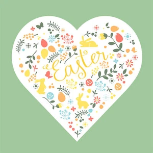 Servilleta "Corazón de Pascua" - Imagen 1 de 2