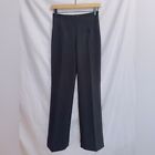 & Other Stories Black High Waisted Pleated Front Straight Leg Trouser Pants 0