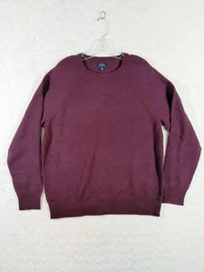 Suéter J Crew Para Hombres XL Corderos Mezcla de Lana Súper Suave Vino Borgoña Tejido Cuello Redondo - Imagen 1 de 7