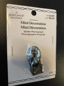 ASHLAND HALLOWEEN MINIATURES SPIDER PHONOGRAPH ~ NEW IN PKG 2025 SKULL - Picture 1 of 5