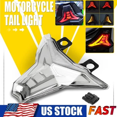 Integrated LED Brake Turn Signal Tail Light For KAWASAKI Ninja 400 6R 10R 16-23 - Image 1 of 4