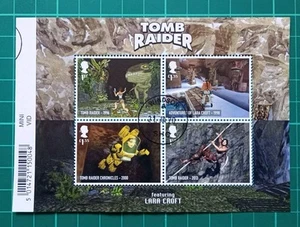 2020 Video Games - Tomb Raider Lara Croft Miniature Sheet USED - Picture 1 of 1