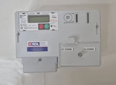 RDL DUAL £1 & £2 POUND COIN PREPAYMENT ELECTRIC Meter M101 Faulty Screen  - Image 1 of 4
